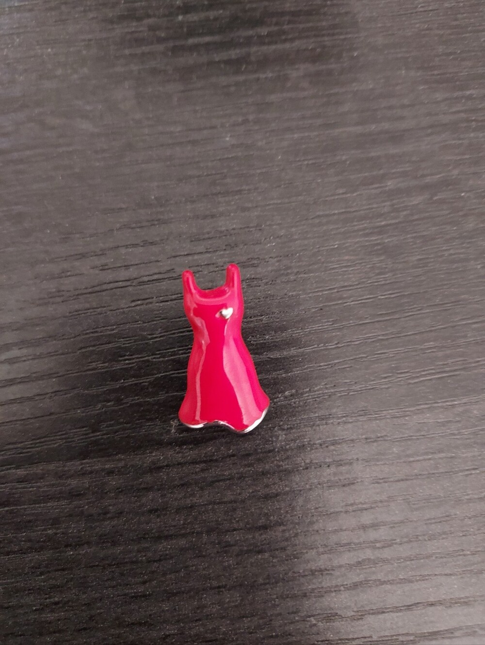 Red Enamel Dress Brooch for Women